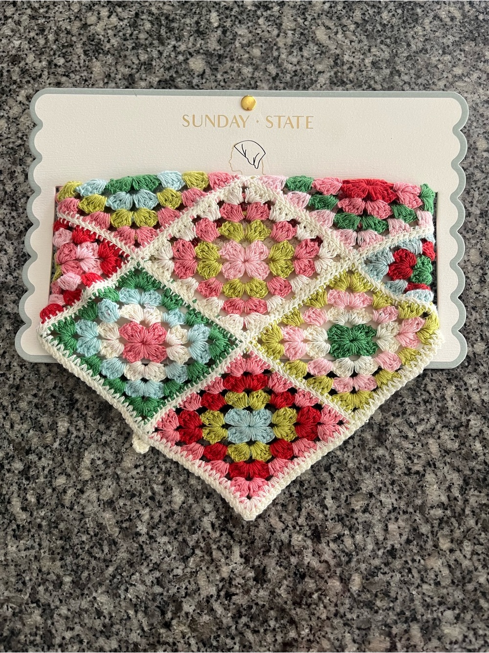 Sunday State Multicolor Crochet Hair Scarf